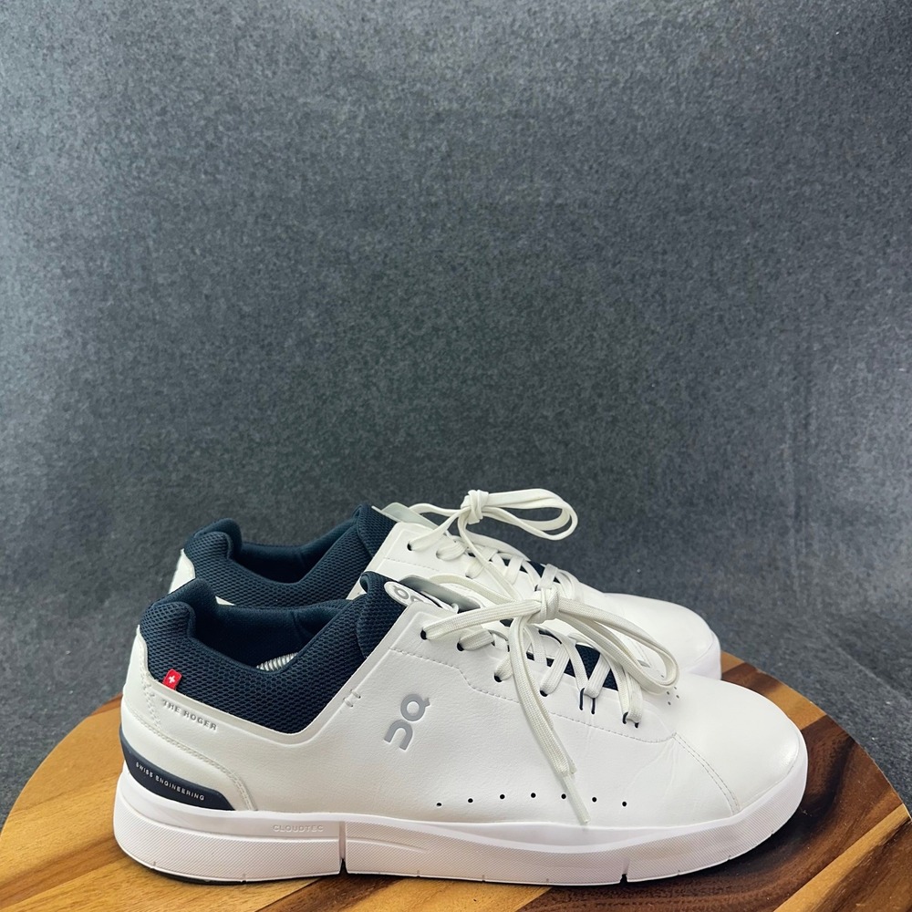 On The Roger Advantage Men's Casual Sneakers White/Midnight Navy Size 14